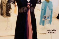 Voile seta pura rosa e blu